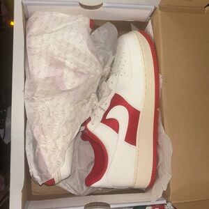 White and Red Air Force 1s